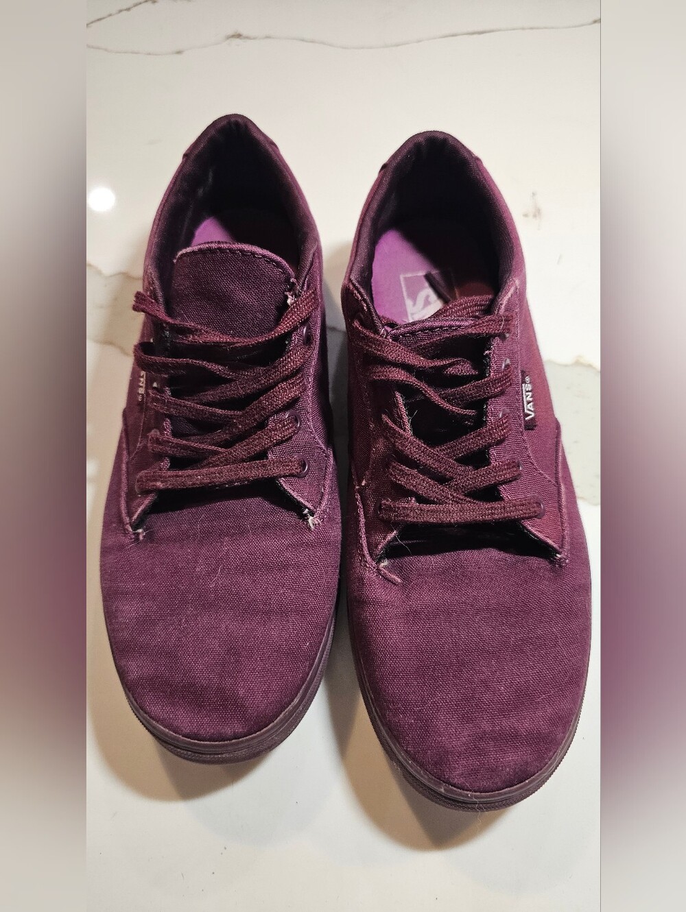Vans Plum Canvas Low-Top Sneakers - Deep Berry